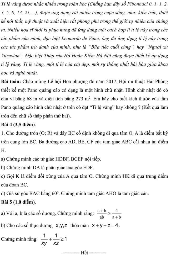 Đề thi thử toán vào 10 THPT Nguyễn Chí Thanh - Tây Ninh trang 2