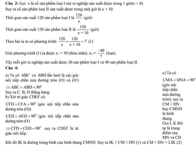 Đáp án Đề thi thử toán vào 10 THPT Hạ Long - Quảng Ninh trang 2