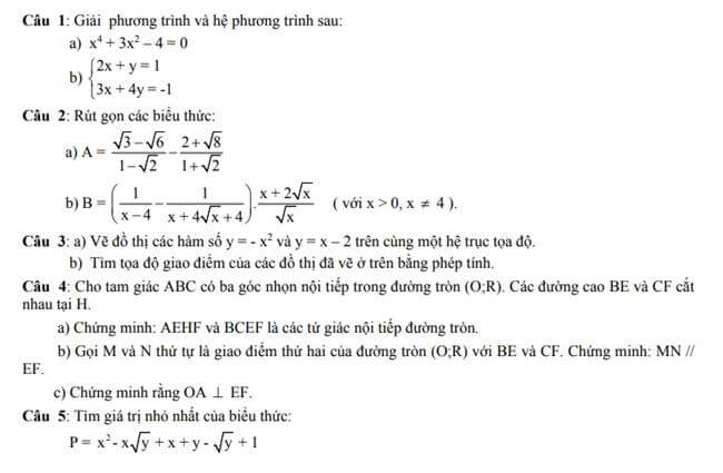 Đề thi thử toán vào 10 THPT Lê Văn Tám - Sóc Trăng