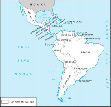 Lược đồ khu vực Mĩ La-tinh sau năm 1945