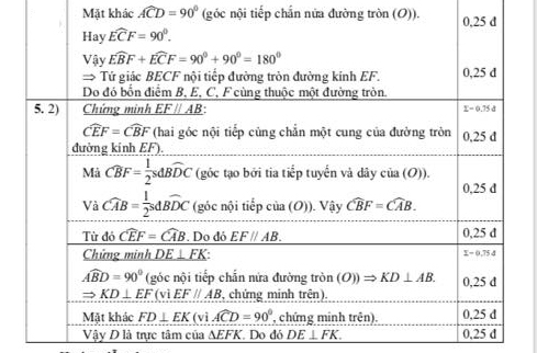 Đáp án đề thi học kì 2 môn Toán lớp 9 Đồng Nai 2019 trang 4