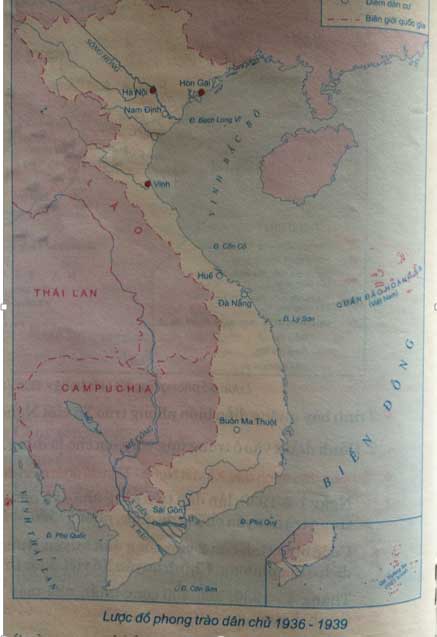 Lược đồ phong trào dân chủ 1936 – 1939