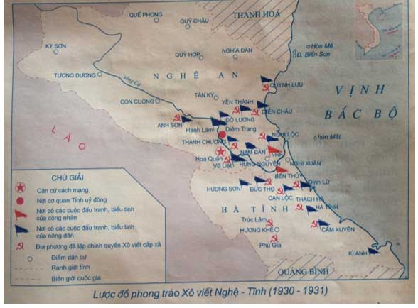 Lược đồ phong trào Xô viết Nghệ - Tĩnh