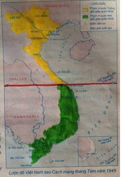 Lược đồ Việt Nam sau cách mạng tháng tám năm 1945