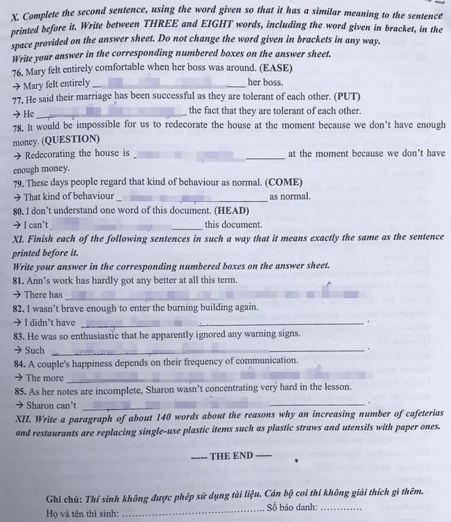 đề thi Anh chuyên vào lớp 10 mã đề 435 chuyên Sư phạm 2019 trang 8