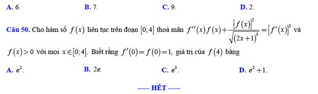 Đề thi thử THPTQG môn Toán mã đề 535 Chuyên KHTN lần 3 2019 trang 6