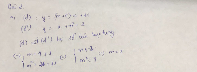 Đáp án câu 2 ý 1 đề thi vào lớp 10 môn Toán Hải Phòng năm 2019 
