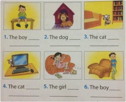 Make sentences. Use appropriate prepositions of place