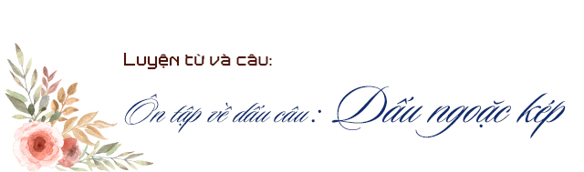 luyện từ và câu ôn tập về dấu câu Dấu ngoặc kép