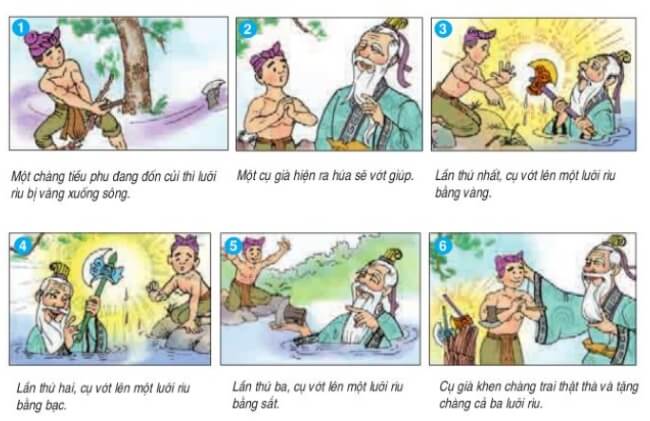 Truyện Ba lưỡi rìu - trang 64 SGK Tiếng Việt 4 tập 1