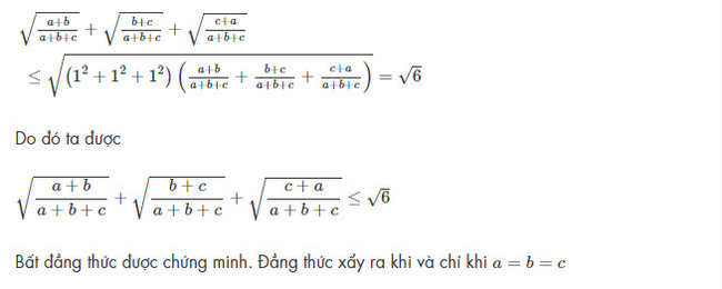 bài toán áp dụng bất đẳng thức Bunhiacopxki số 2