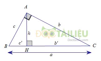 Lý thuyết một số hệ thức về cạnh và đường cao trong tam giác vuông 2