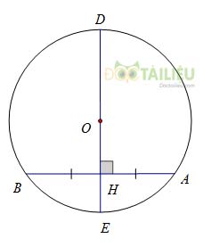 Lý thuyết Đường kính và dây của đường tròn và các dạng bài thường gặp ảnh 2