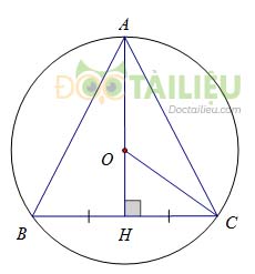 Lý thuyết về sự xác định đường tròn - tính chất đối xứng của đường tròn ảnh 4