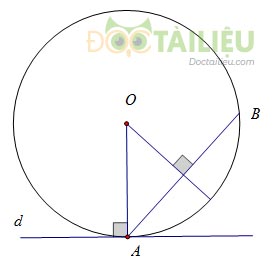 Lý thuyết về dấu hiệu nhận biết tiếp tuyến của đường tròn ảnh 3