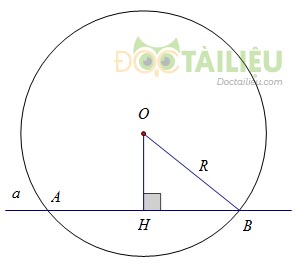 Lý thuyết về vị trí tương đối của đường thẳng và đường tròn ảnh 2