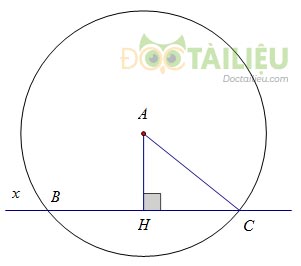 Lý thuyết về vị trí tương đối của đường thẳng và đường tròn ảnh 5