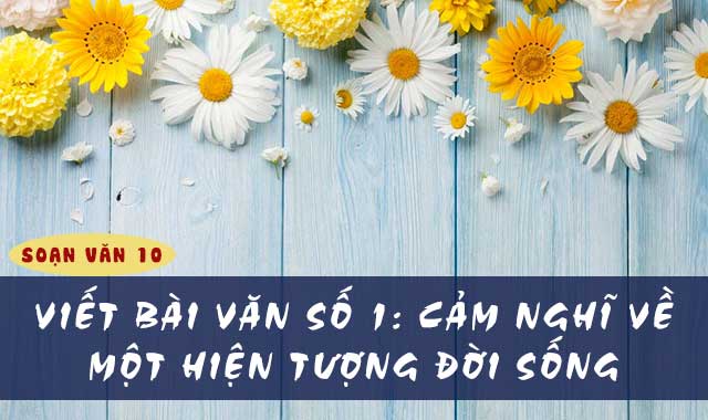 Soạn bài viết văn số 1 lớp 10: Cảm nghĩ về một hiện tượng đời sống | Soạn văn 10