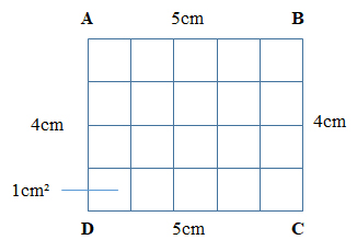 Bài toán tính diện tích hình chữ nhật