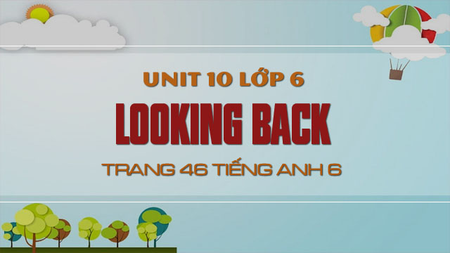 looking back unit 10 lớp 6 tập 2 trang 46