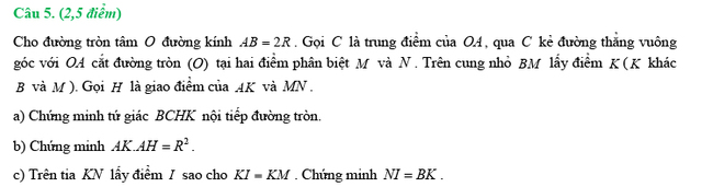 Đề thi thử vào lớp 10 môn Toán 2020 trường THCS Bình Phước phần 2