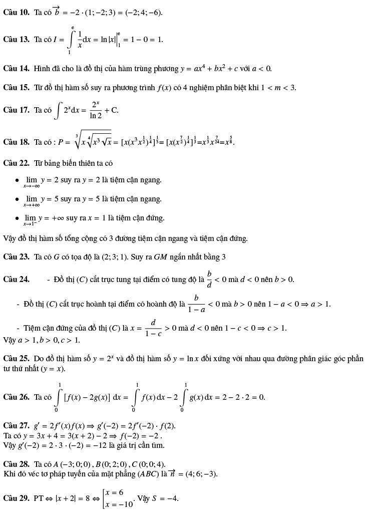 Giải chi tiết đề thi thử THPT Quốc gia 2020 môn Toán mã 132 THPT Lương Thế Vinh 2