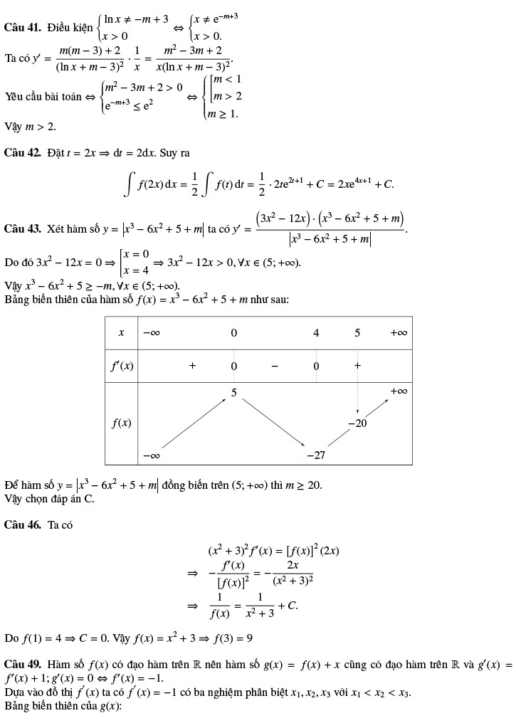 Giải chi tiết đề thi thử THPT Quốc gia 2020 môn Toán mã 132 THPT Lương Thế Vinh 4
