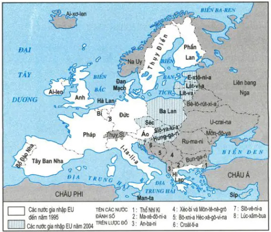 Lược đồ các nước trong Liên minh châu Âu (năm 2004)