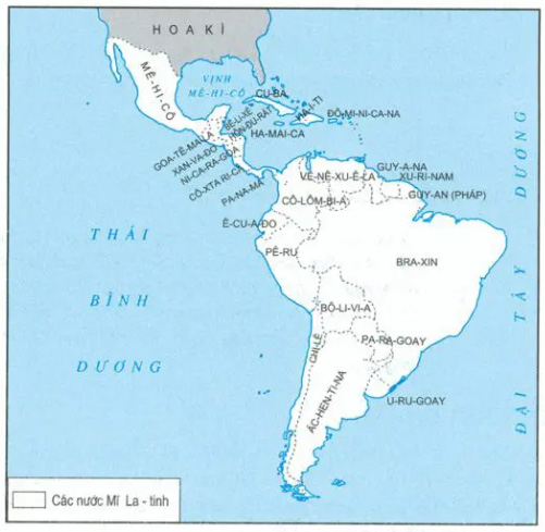 Lược đồ khu vực Mĩ Latinh sau năm 1945