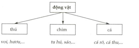 Sơ đồ bài tập trang 10 sách giáo khoa ngữ văn 8 tập 1