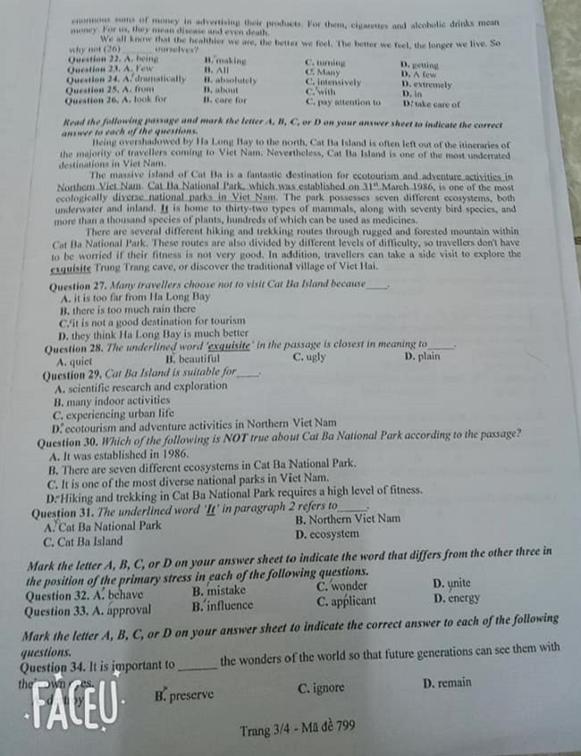 Đáp án đề thi tuyển sinh lớp 10 môn Anh Bắc Ninh năm 2020 trang 3