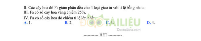 Đề thi thử tốt nghiệp THPT 2020 môn Sinh có đáp án của trường THPT Quang Hà lần 3 trang 5