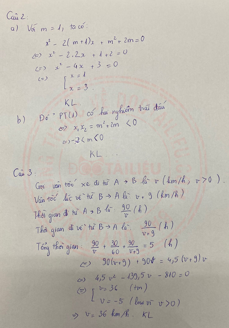 Đáp án đề thi Toán vào lớp 10 Hà Giang 2020 câu 2