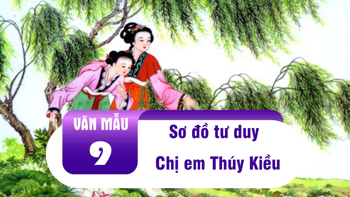 Sơ đồ tư duy Chị em Thúy Kiều - trích Truyện Kiều (Nguyễn Du)