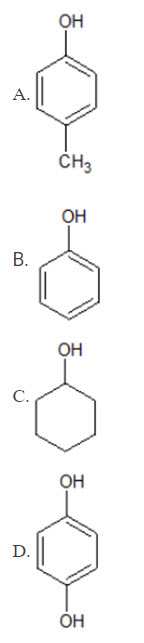 Chất nào sau đây không thuộc loại hợp chất phenol?   hình ảnh