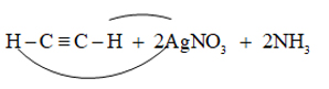 Sục axetilen vào dung dịch AgNO3 trong NH3 dư xuất hiện kết tủa màu C. vàng. hình ảnh