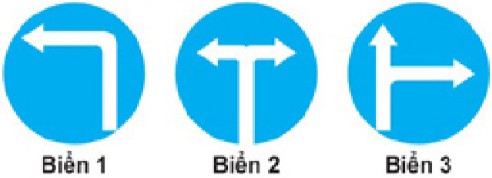 Biển nào không cho phép rẽ phải? A. Biển 1. Trắc nghiệm môn Trắc nghiệm  bằng lái