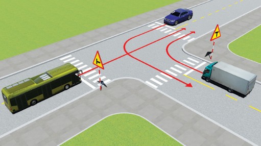 Thứ tự các xe đi như thế nào là đúng quy tắc giao thông? C. Xe tải, xe khách, xe hình ảnh