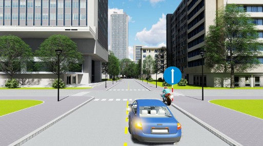 Các xe đi theo thứ tự nào là đúng quy tắc giao thông đường bộ? C. Xe đạp, xe mô hình ảnh