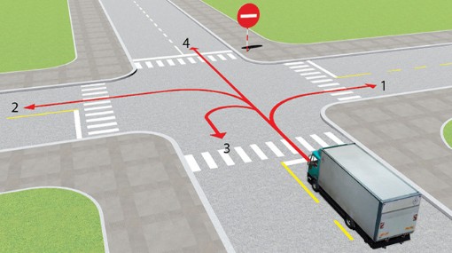 Những hướng nào ô tô tải được phép đi C. Trừ hướng 4. Trắc nghiệm môn Trắc hình ảnh