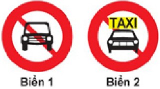 Biển nào cấm xe taxi mà không cấm các phương tiện khác? B. Biển 2. Trắc nghiệm hình ảnh
