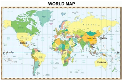 Cho bản đồ hành chính các nước trên thế giới:Thời gian diễn ra mùa nóng và mùa hình ảnh