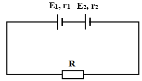 Cho mạch điện như hình vẽ, bỏ qua điện trở của dây nối, biết E1 = 3V; r1 = hình ảnh