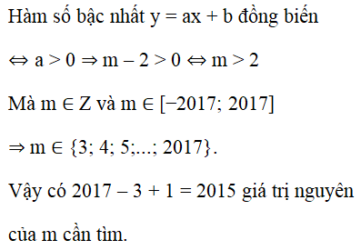Trắc nghiệm bài 2 chương 2 Đại số 10 Hàm số y = ax + b câu 19