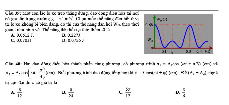 Đề thi thử THPT Quốc gia 2021 môn Lý Chuyên Thái Bình có đáp án trang 5