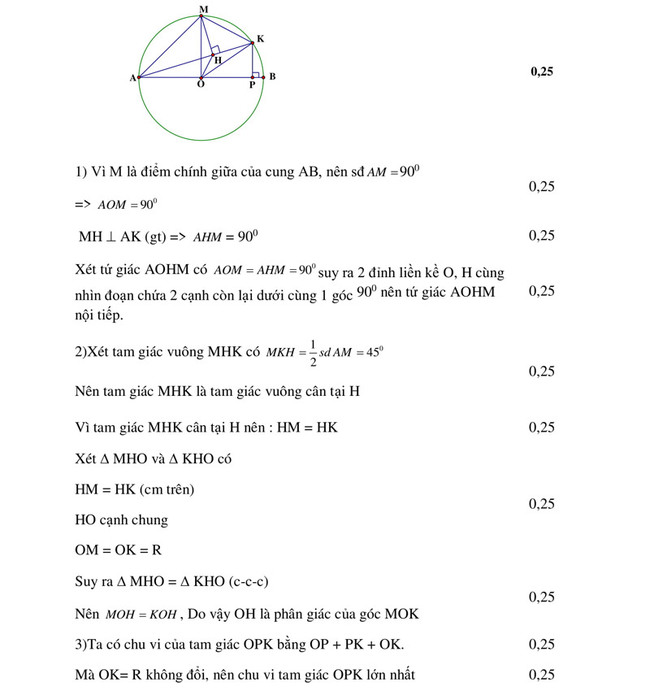Đáp án đề thi thử vào 10 môn toán 2021 trường THCS An Lưu trang 4