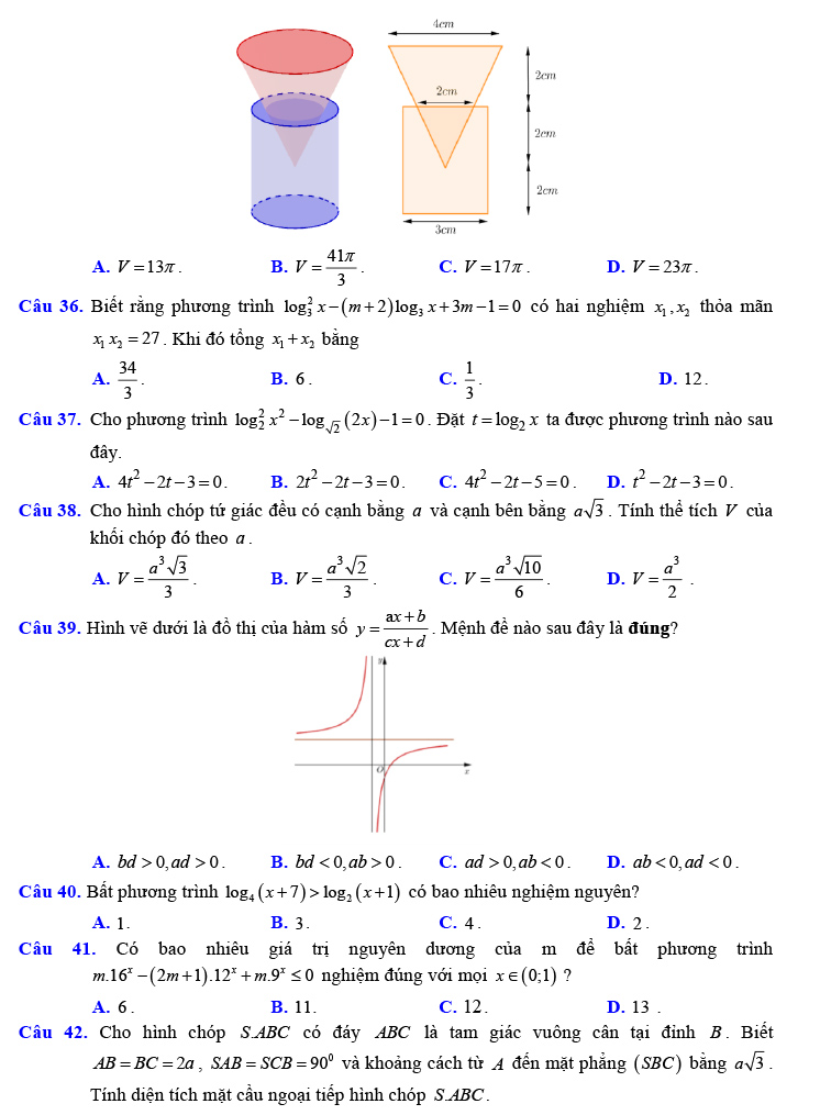 Đề thi thử THPT Quốc gia 2021 môn Toán Lương Ngọc Quyến ảnh 5