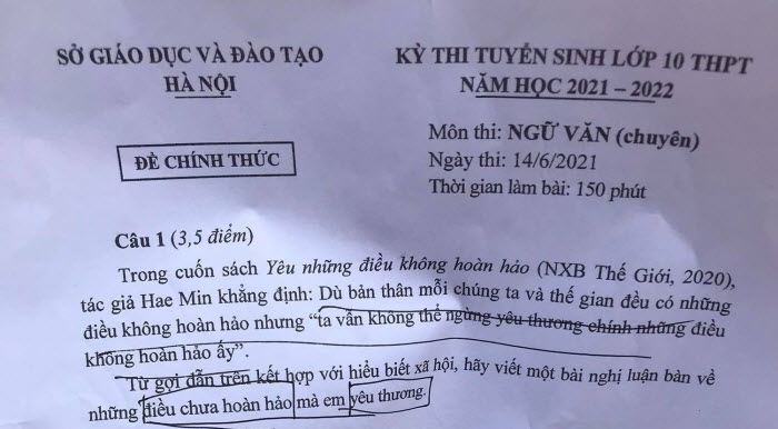 Đáp án đề thi chuyên Văn vào 10 Hà Nội năm 2021