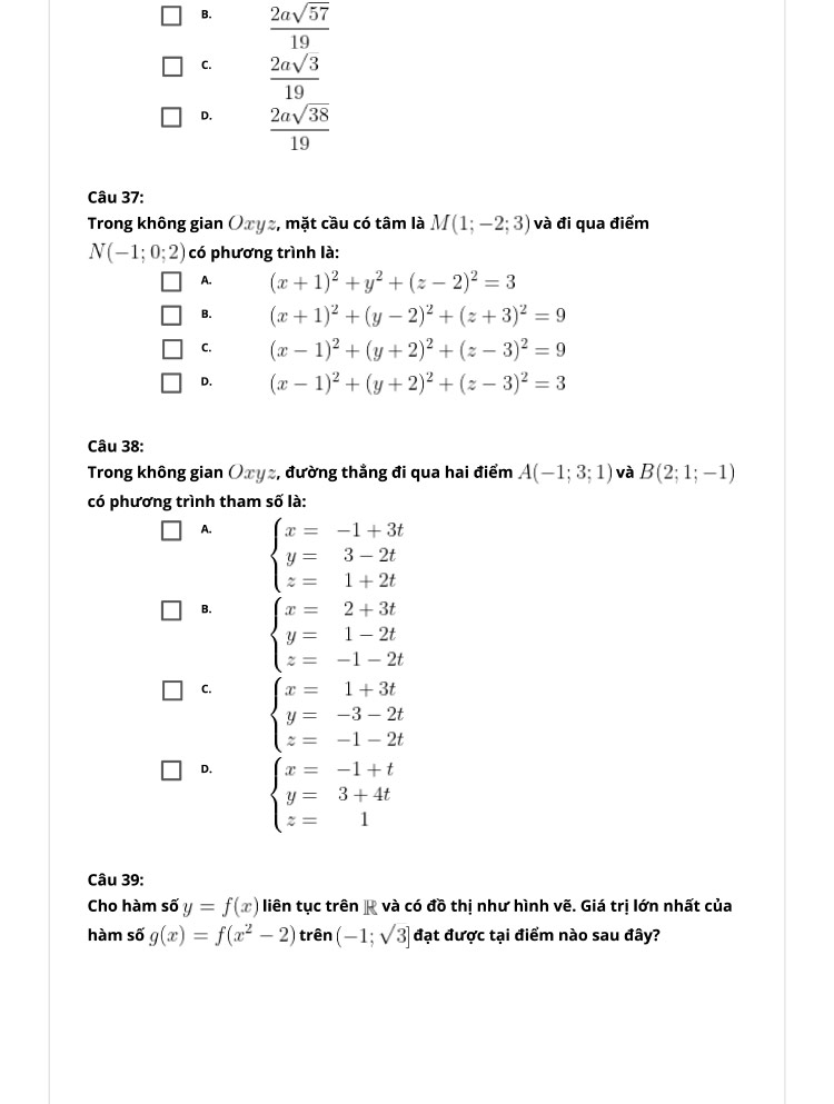 Đề thi thử toán VTV7 2021 mấu số 1 trang 10