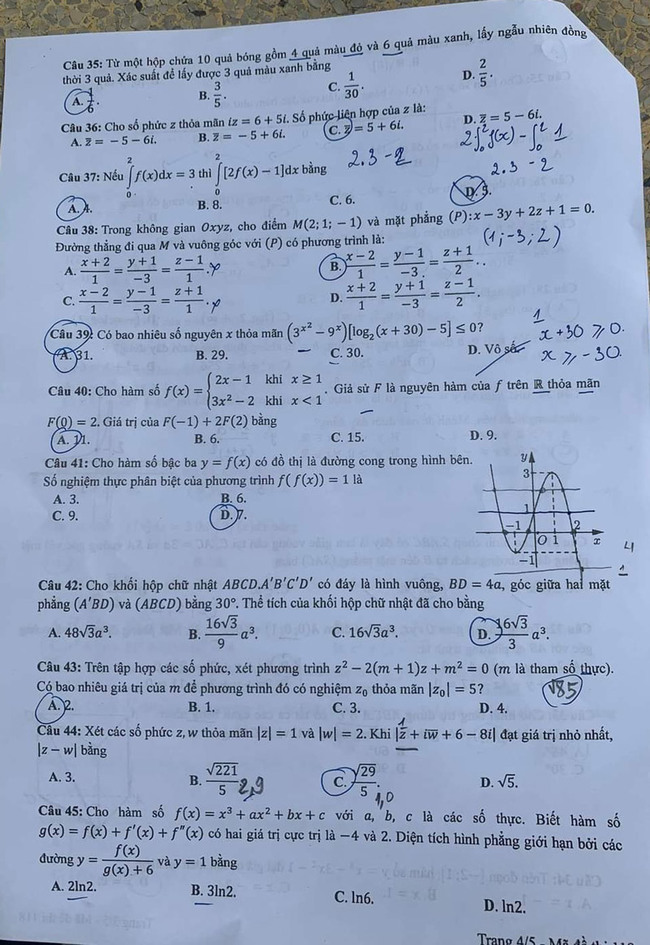 Mã đề 118 Toán 2021 trang 4